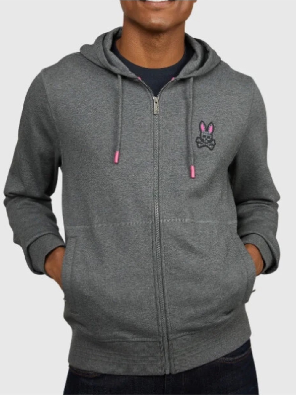 Psycho Bunny Kids Drake Full Zip Hoodie
In Heather Storm Large 14/16